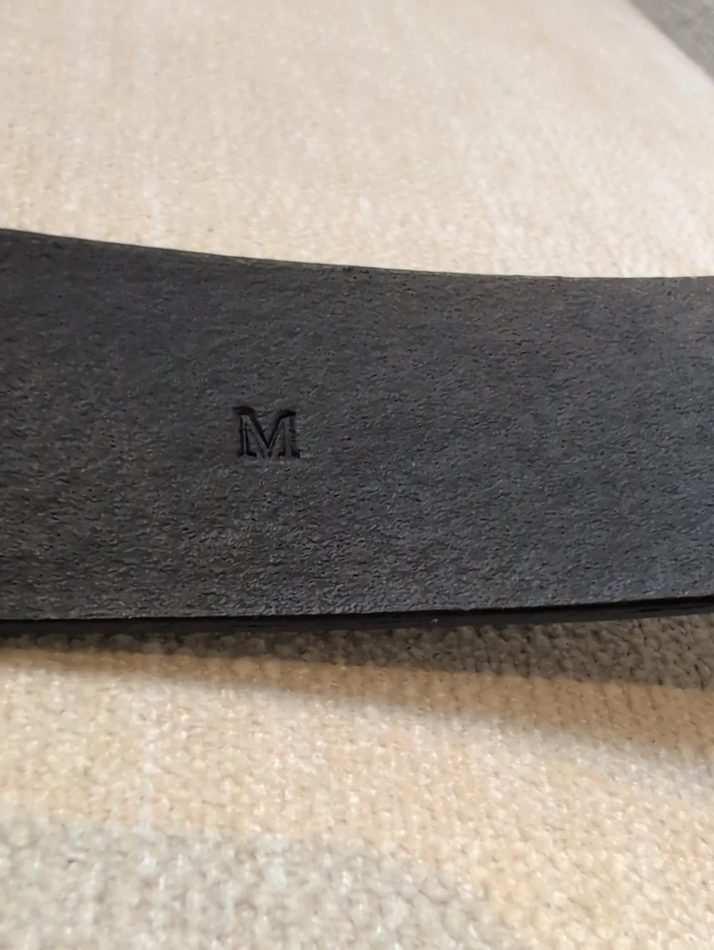 Crossroads Black Leather Belt with Solid Brass Buckle Size M Classic